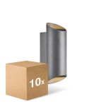 Multipack 10x Nordlux Nico Wall Light Aluminium Anthracite Up & Down | Suitable for 2x GU10