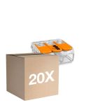Multipack 20x Wago 221-413 Connector Compact | 3 Wire Connection - Cage Clamp