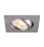 SLV New Tria 68 Spot Aluminium Grey Square | Cutout 68mm - Suitable for 1x GU10 